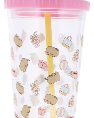 Pusheen Becher mit Strohhalm 700 ml