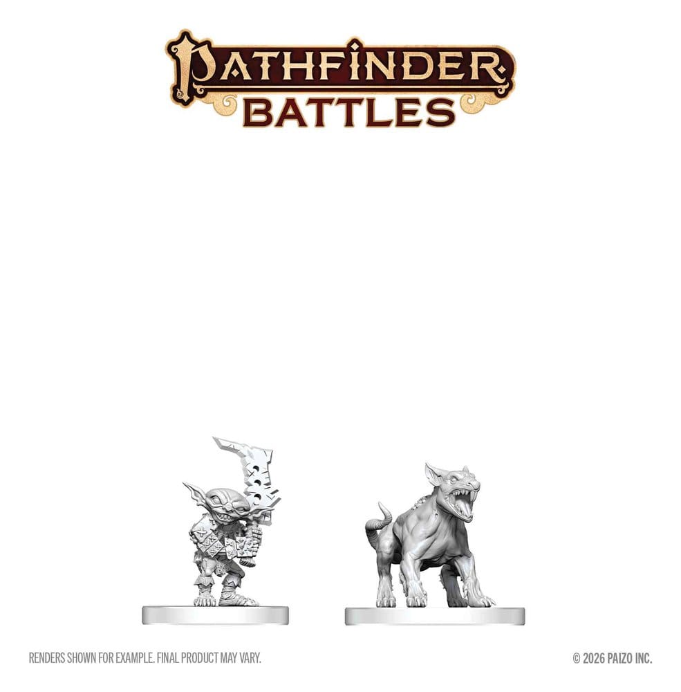 Pathfinder Battles Deep Cuts Miniatur unbemalt Goblin Commando & Goblin Dog 13 cm – Bild 2