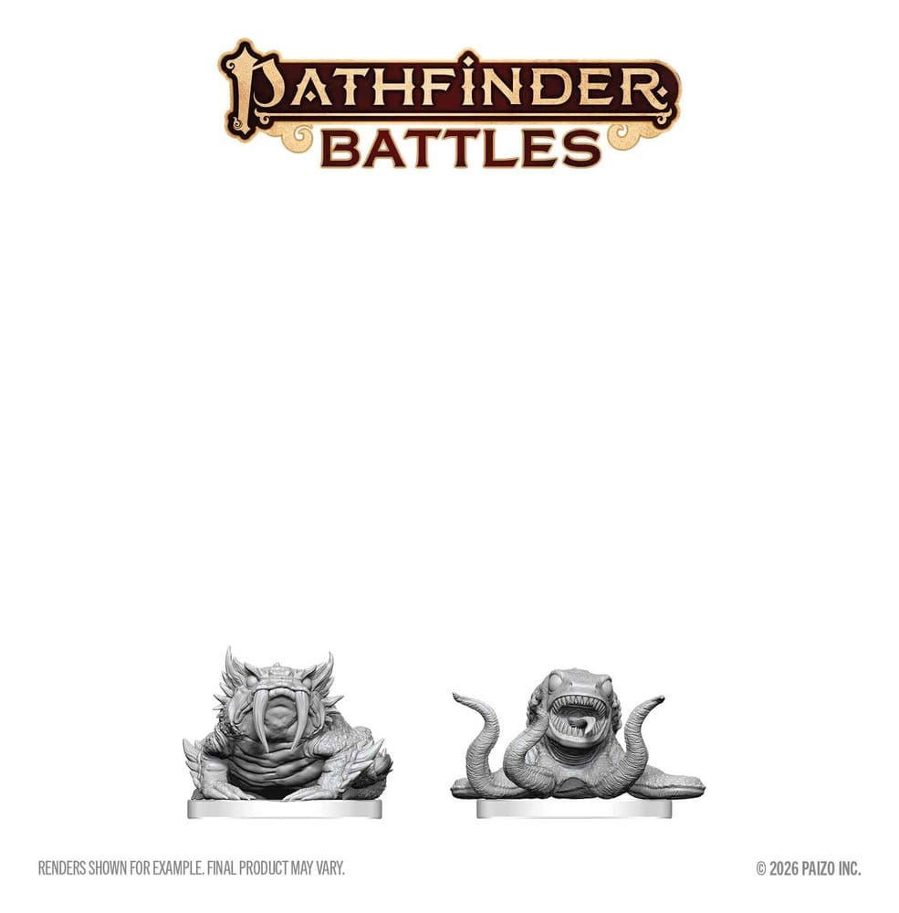 Pathfinder Battles Deep Cuts Miniatur unbemalt Bogwid & Slurk 13 cm – Bild 2