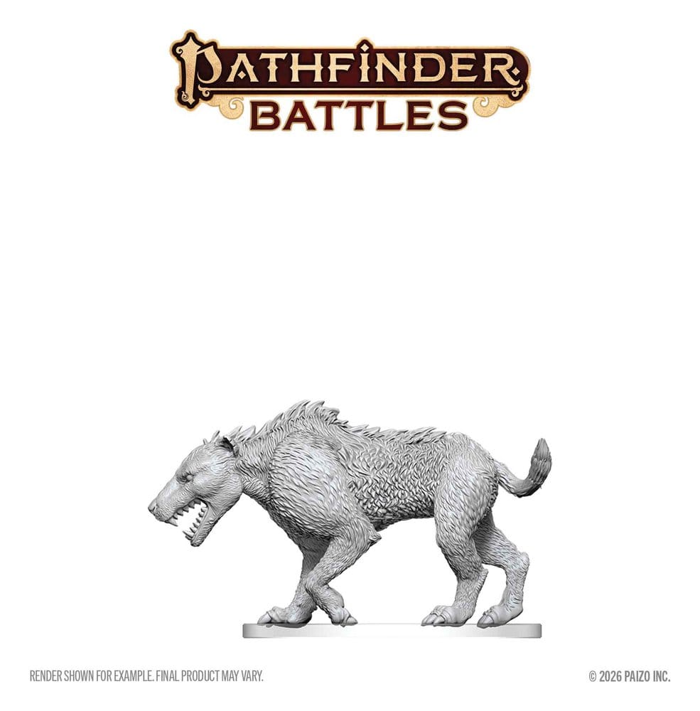 Pathfinder Battles Deep Cuts Miniatur unbemalt Hyaenodon 13 cm – Bild 5