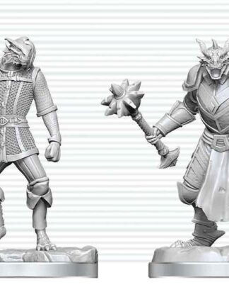 Dungeons & Dragons Nolzur's Marvelous Miniatures Miniatur unbemalt Drachengeborener Paladin & Drachengeborener Knappe 14 cm
