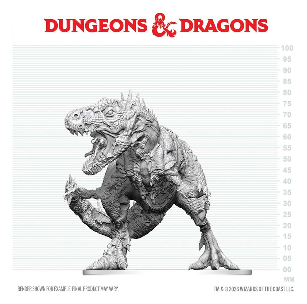 Dungeons & Dragons Nolzur's Marvelous Miniatures Miniatur unbemalt Tyrannosaurus Zombie 20 cm – Bild 3