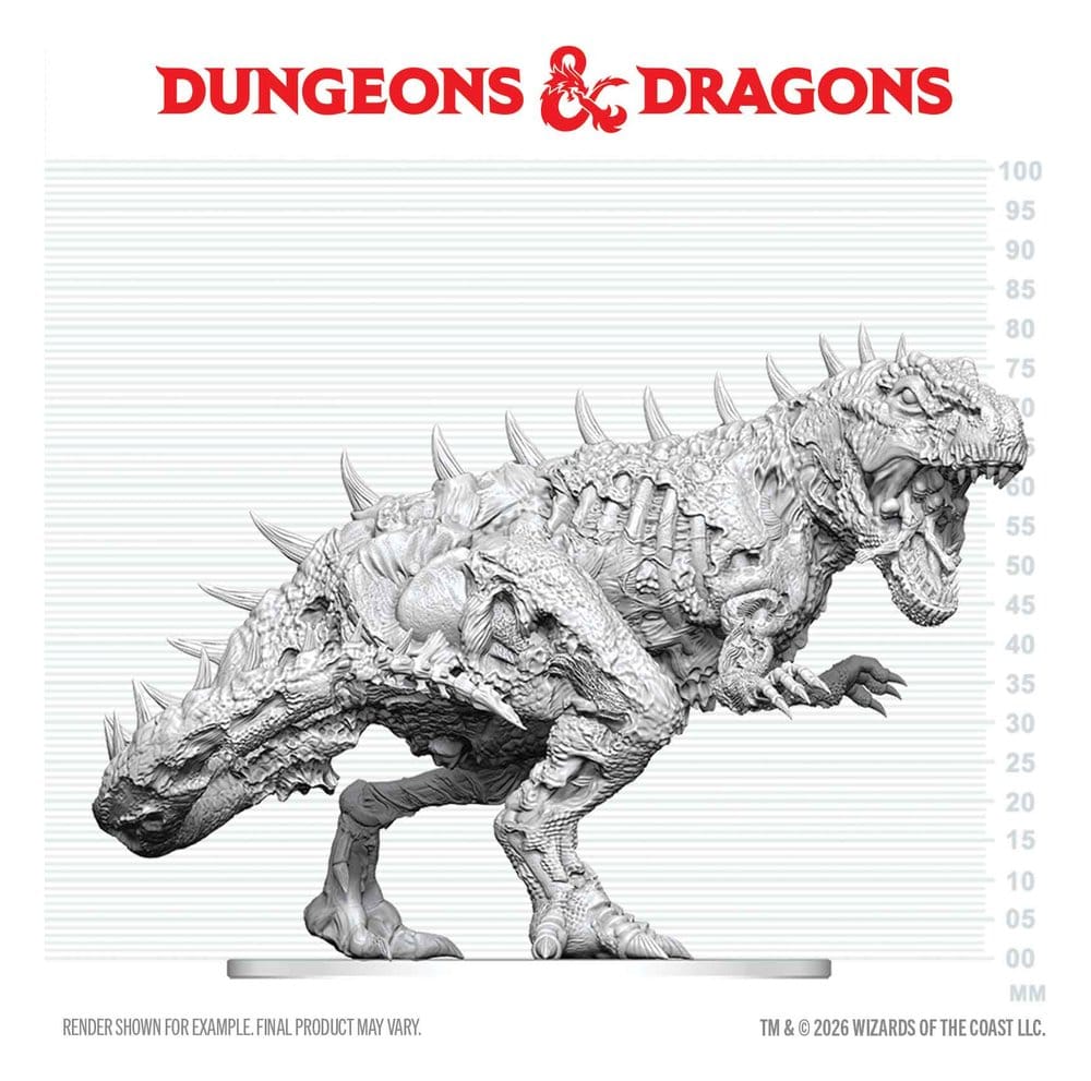 Dungeons & Dragons Nolzur's Marvelous Miniatures Miniatur unbemalt Tyrannosaurus Zombie 20 cm – Bild 5