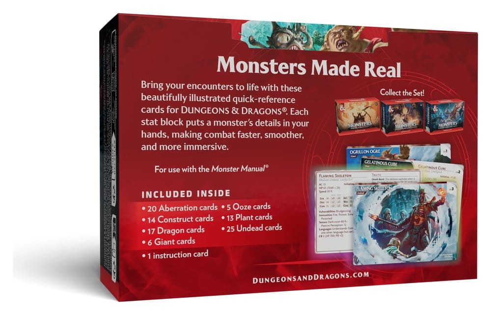 Dungeons & Dragons RPG Referenzkarten: Monster (Furchterregend und Wild) *Englische Version* – Bild 2
