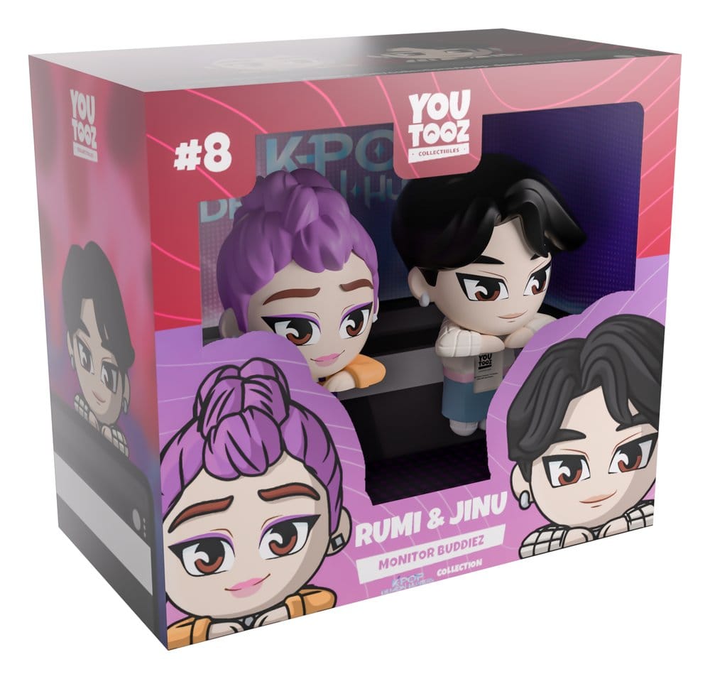KPop Demon Hunters Vinyl Figuren Jinu & Rumi Monitor Buddiez 6 cm – Bild 4