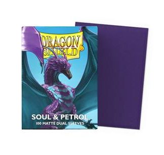 Dragon Shield Sleeves Standard Size Matte Dual Soul & Petrol (100 Sleeves)