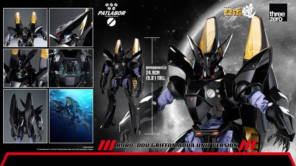 Mobile Police Patlabor Robo-Dou Actionfigur 1/35 Griffon Aqua Unit Version 25 cm – Bild 17