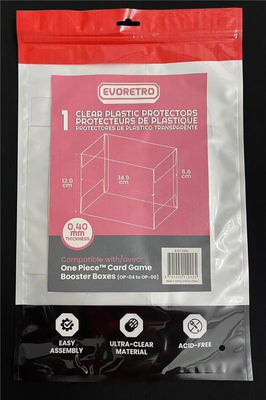 Evoretro PET Gehäuse 1er-Pack für One Piece Card Game Booster Boxes (OP-04 bis OP-08) 12 x 6 x 15 cm – Bild 2