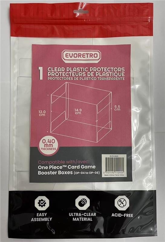 Evoretro PET Gehäuse 1er-Pack für One Piece Card Game Booster Boxes (OP-04 bis OP-08) 12 x 6 x 15 cm – Bild 3