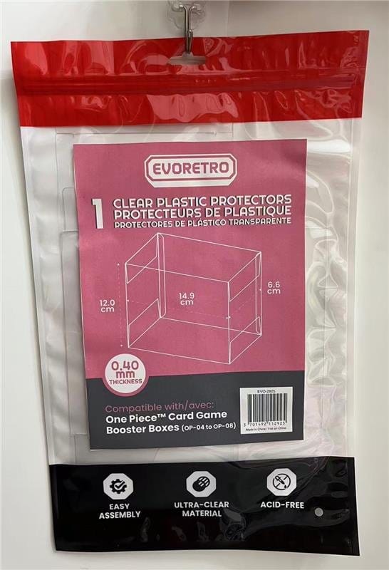Evoretro PET Gehäuse 1er-Pack für One Piece Card Game Booster Boxes (OP-04 bis OP-08) 12 x 6 x 15 cm – Bild 4