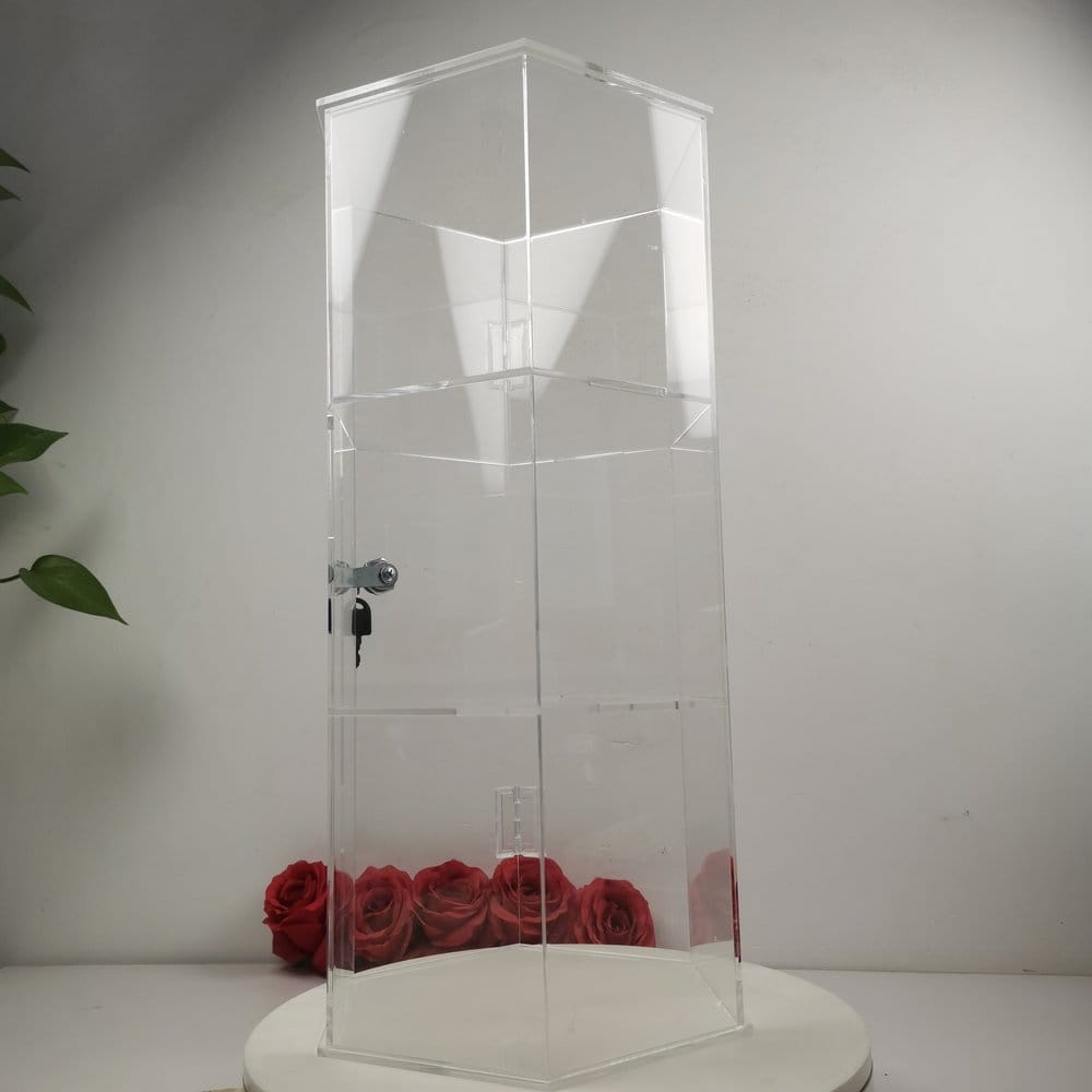 Evoretro 3-stufiger abschließbarer sechseckiger Acryl-Displayturm – Bild 4