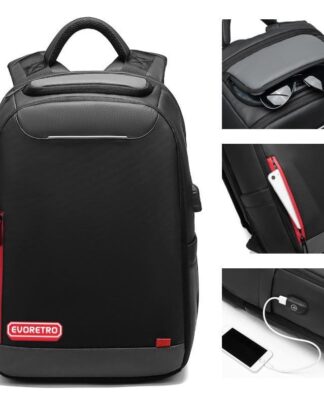 Evoretro Reiserucksack und Mini-Tragetasche Bundle Kit Schwarz