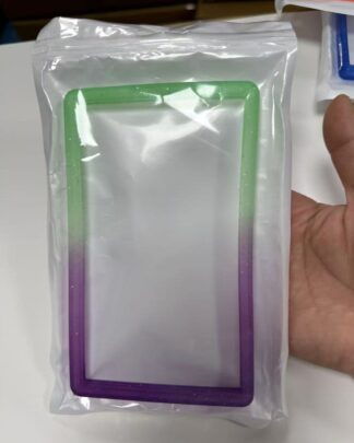 Evoretro Bumper für PSA gegradete Karten-Slab Gradient Green-Purple Glitter