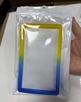 Evoretro Bumper für PSA gegradete Karten-Slab Gradient Yellow-Blue Glitter