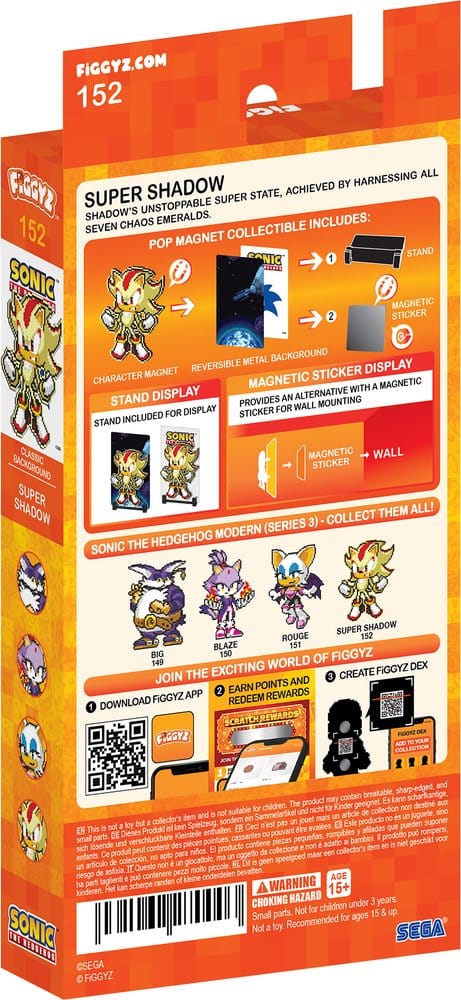 Sonic the Hedgehog (Modern) FiGGYZ Magnet-Sammelfigur Super Shadow 11 cm – Bild 3