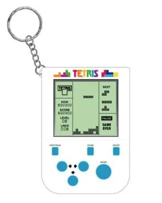 Tetris Mini Retro Handheld Videospiel-Schlüsselanhänger
