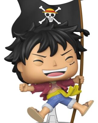 One Piece POP! Vinyl Animation Figur Luffy w/Flag 9 cm