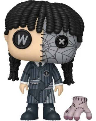 Wednesday POP! Televison Vinyl Figur Patchwork: Wednesday with Thing 9 cm