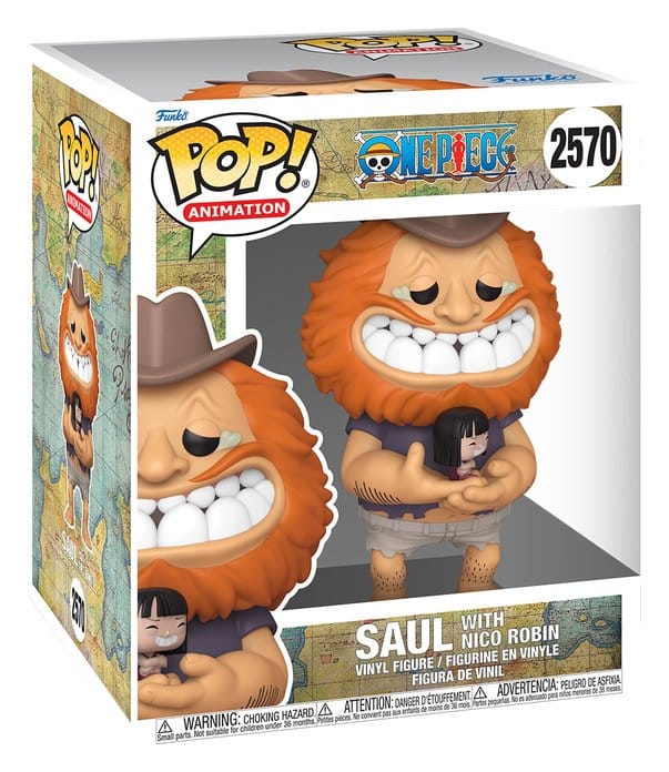 One Piece Super Sized POP! Animation Vinyl Figur Saul w/ Nico Robin 15 cm – Bild 2