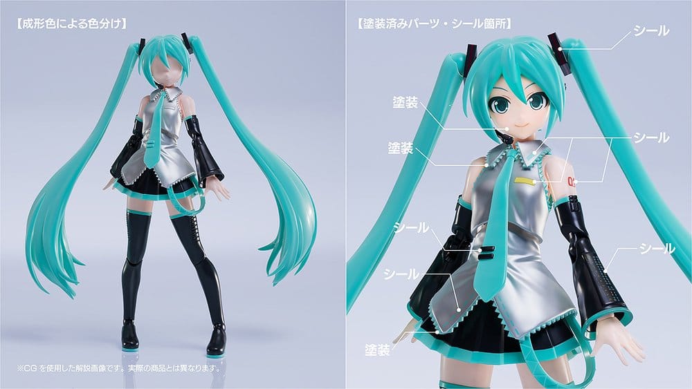 Character Vocal Series 01: Hatsune Miku Plamatea Plastic Model Kit Hatsune Miku 15 cm – Bild 11