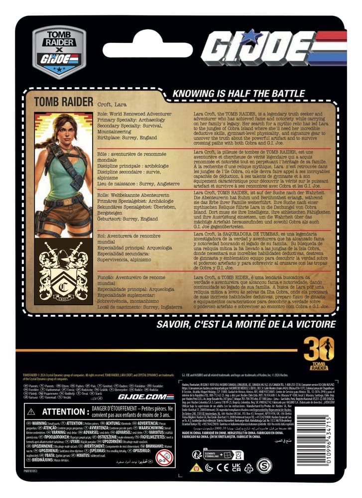 G.I. Joe Classified Series Retro Cardback Collaborative Actionfigur Lara "Tomb Raider" Croft 15 cm – Bild 2