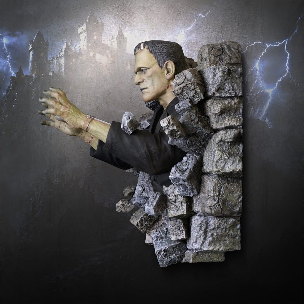 Frankenstein Wand-Skulptur 1/1 Boris Karloff als Frankensteins Monster 94 x 94 cm – Bild 2
