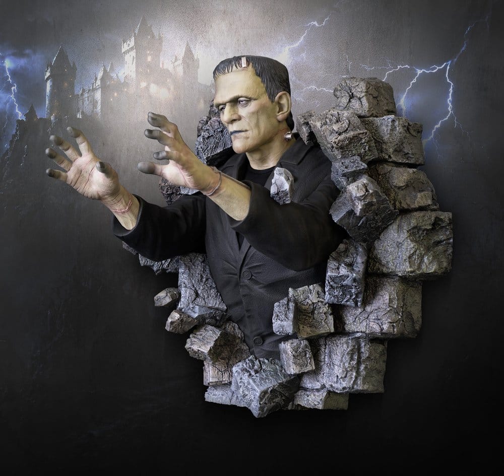 Frankenstein Wand-Skulptur 1/1 Boris Karloff als Frankensteins Monster 94 x 94 cm – Bild 4