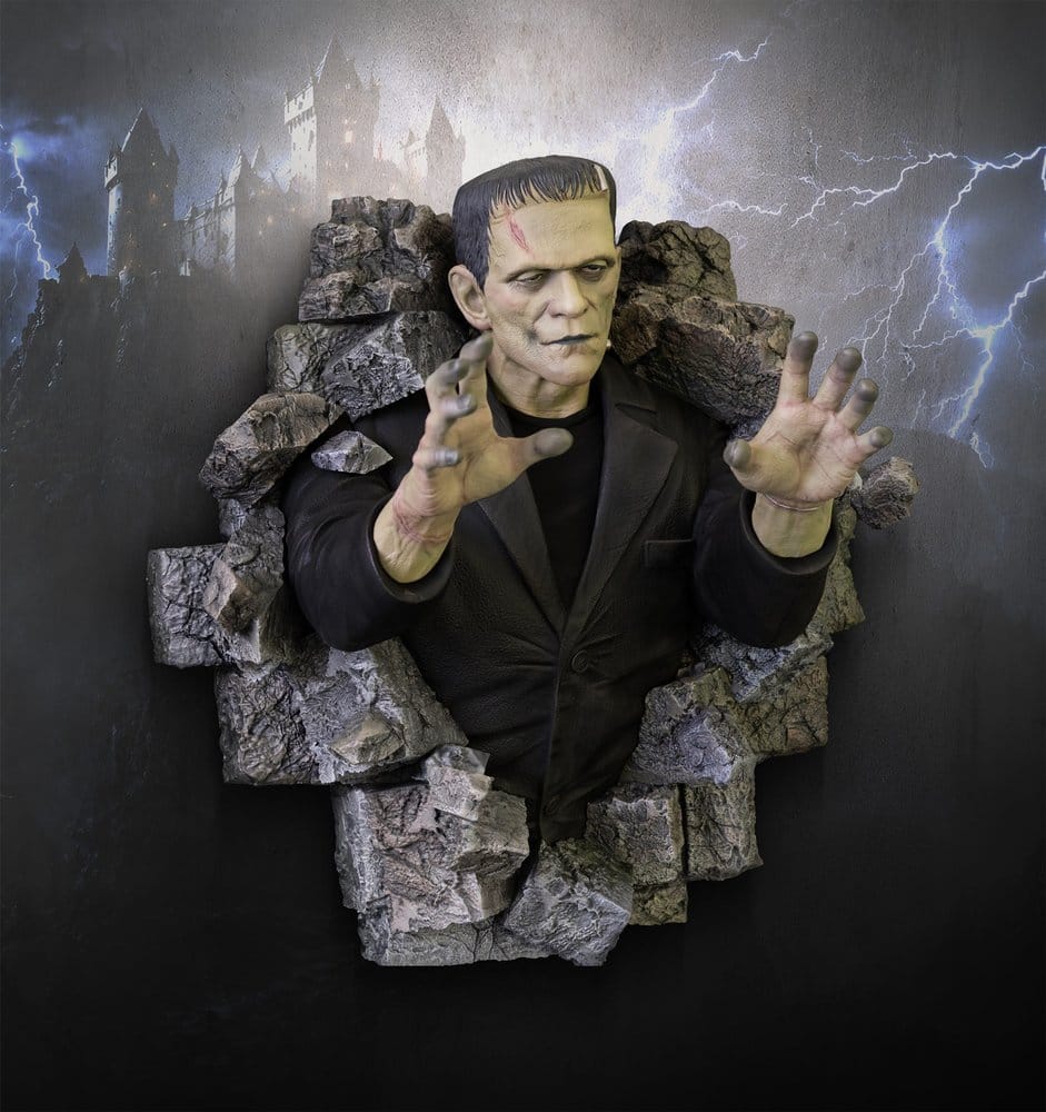 Frankenstein Wand-Skulptur 1/1 Boris Karloff als Frankensteins Monster 94 x 94 cm – Bild 5