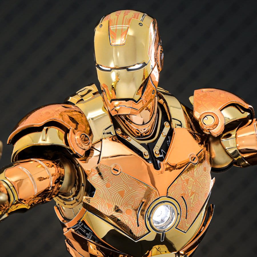Iron Man Movie Masterpiece Diecast Actionfigur 1/6 Iron Man Mark III (Golden & Copper Gold Version) Hot Toys Exclusive 33 cm – Bild 16