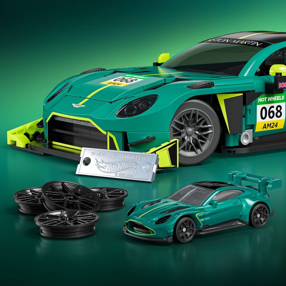 Hot Wheels Elite Mattel Brick Shop Bauset 1/16 '24 Aston Martin Vantage GT3 – Bild 3