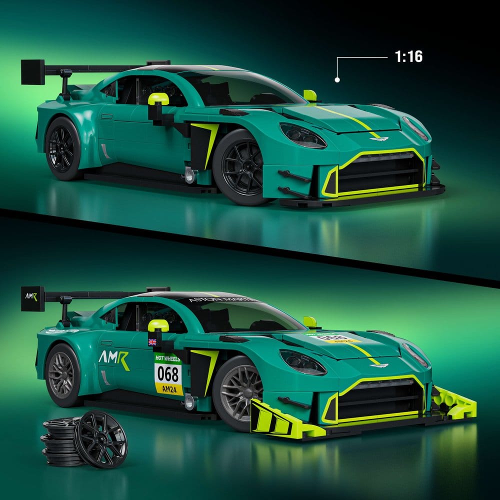 Hot Wheels Elite Mattel Brick Shop Bauset 1/16 '24 Aston Martin Vantage GT3 – Bild 4