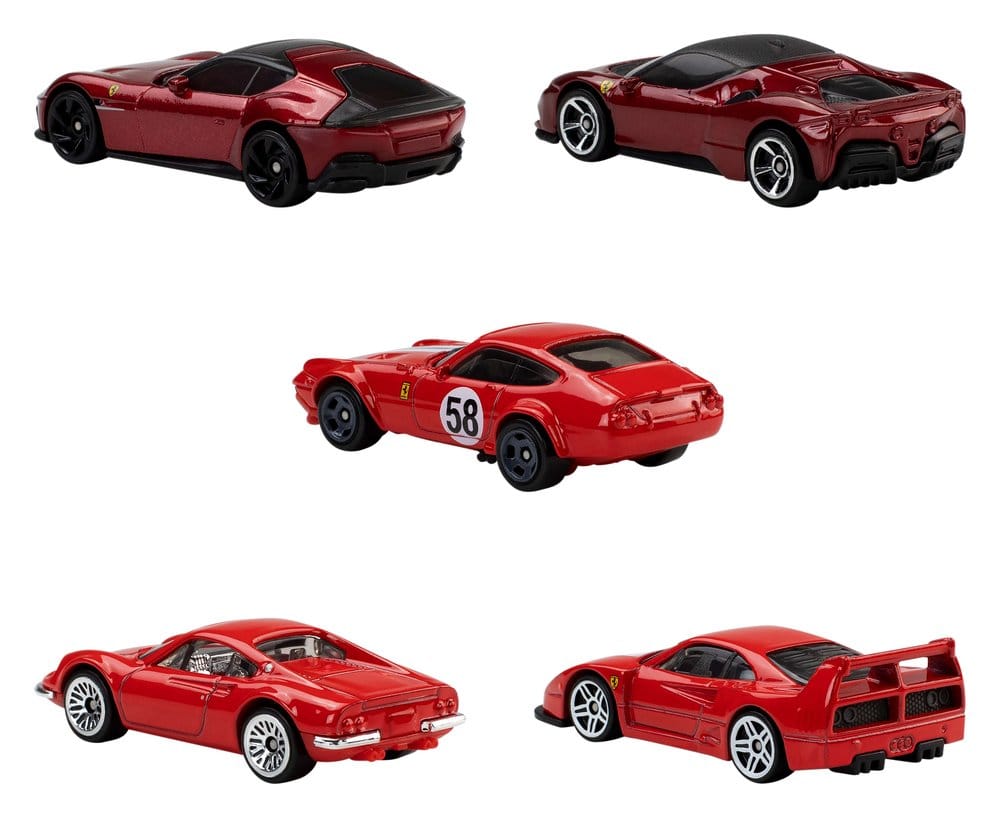 Ferrari Hot Wheels Die-Cast Fahrzeuge 5er-Pack 1/64 – Bild 9