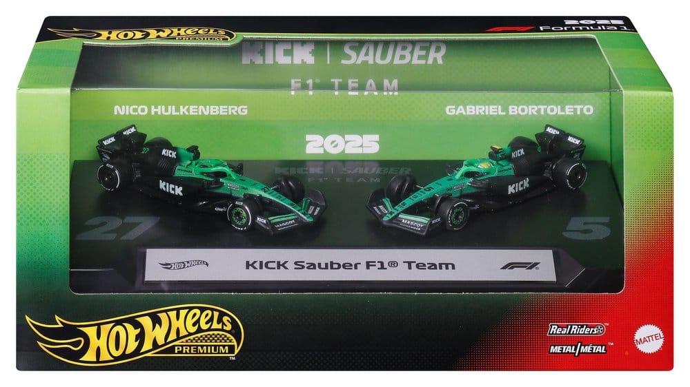 Formel 1 Hot Wheels Premium Die-Cast Fahrzeuge 2er-Pack 1/64 KICK Sauber Team – Bild 2
