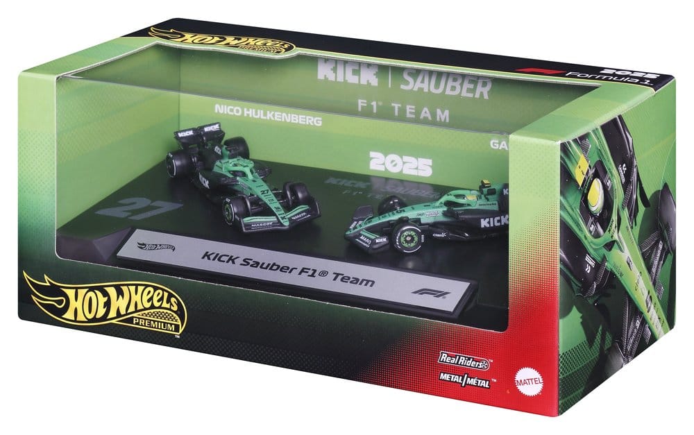 Formel 1 Hot Wheels Premium Die-Cast Fahrzeuge 2er-Pack 1/64 KICK Sauber Team – Bild 11