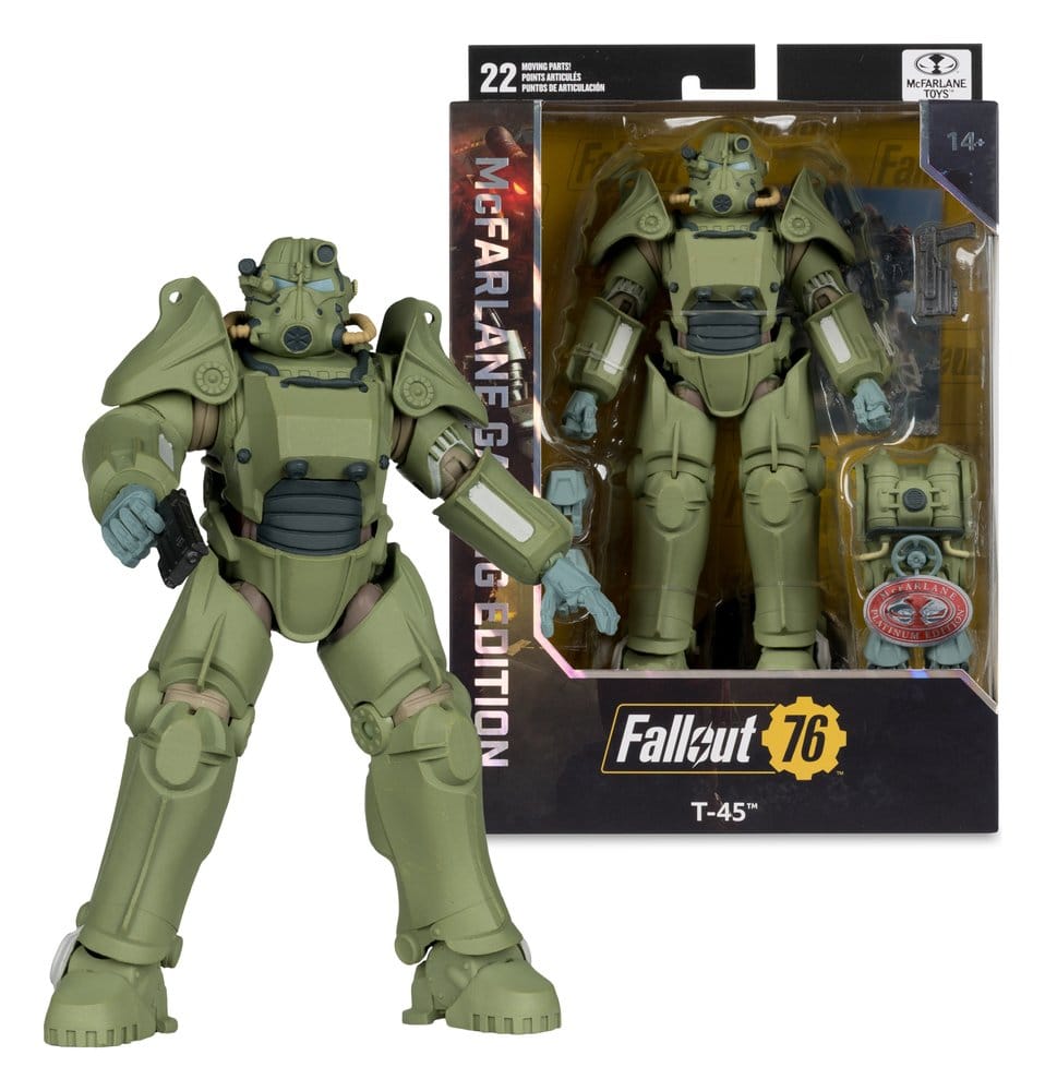 Fallout 76 Gaming Edition Actionfigur T-45 Military Armor (Red Platinum Edition) 20 cm – Bild 4