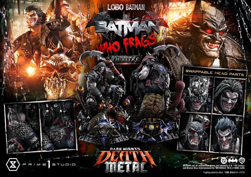 Dark Nights: Death Metal Museum Masterline Statue 1/3 Lobo Batman: Batman Who Frags Deluxe Version 81 cm – Bild 2