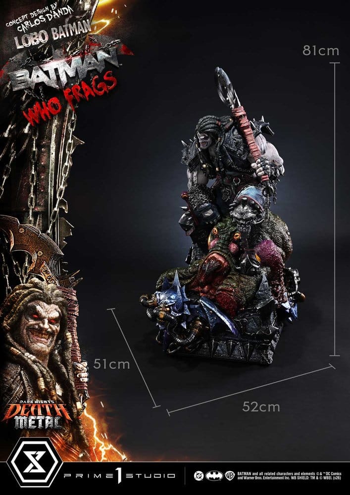Dark Nights: Death Metal Museum Masterline Statue 1/3 Lobo Batman: Batman Who Frags Deluxe Bonus Version 81 cm – Bild 9