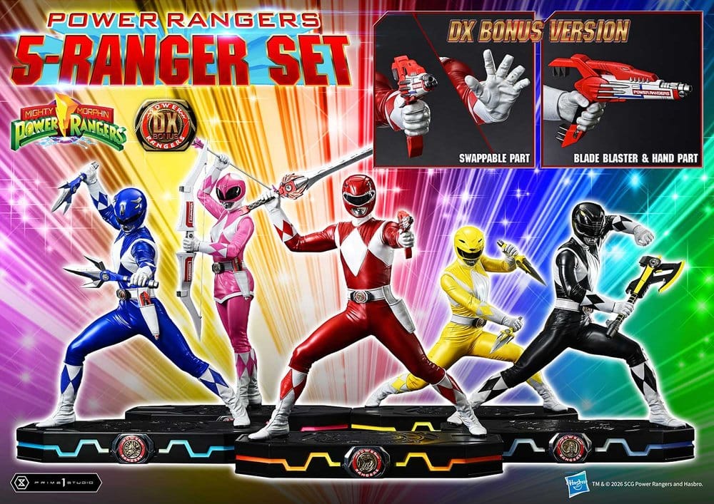 Mighty Morphin Power Rangers Premium Masterline Statuen 5er-Set 1/4 Deluxe Bonus Version 62 cm – Bild 2