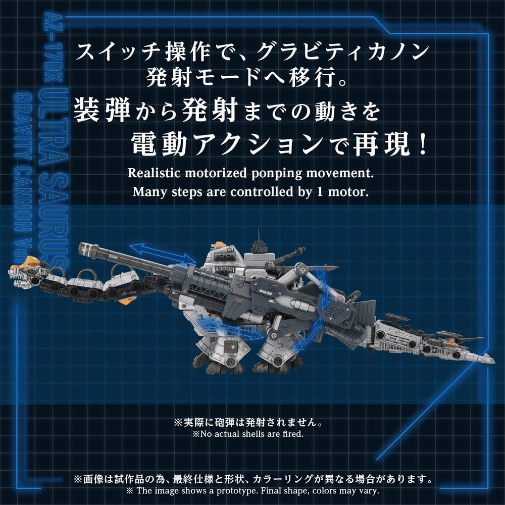 Zoids Plastic Model Kit 1/72 AZ-17DX Ultra Saurus Gravity Cannon Deluxe Version 58 cm – Bild 3