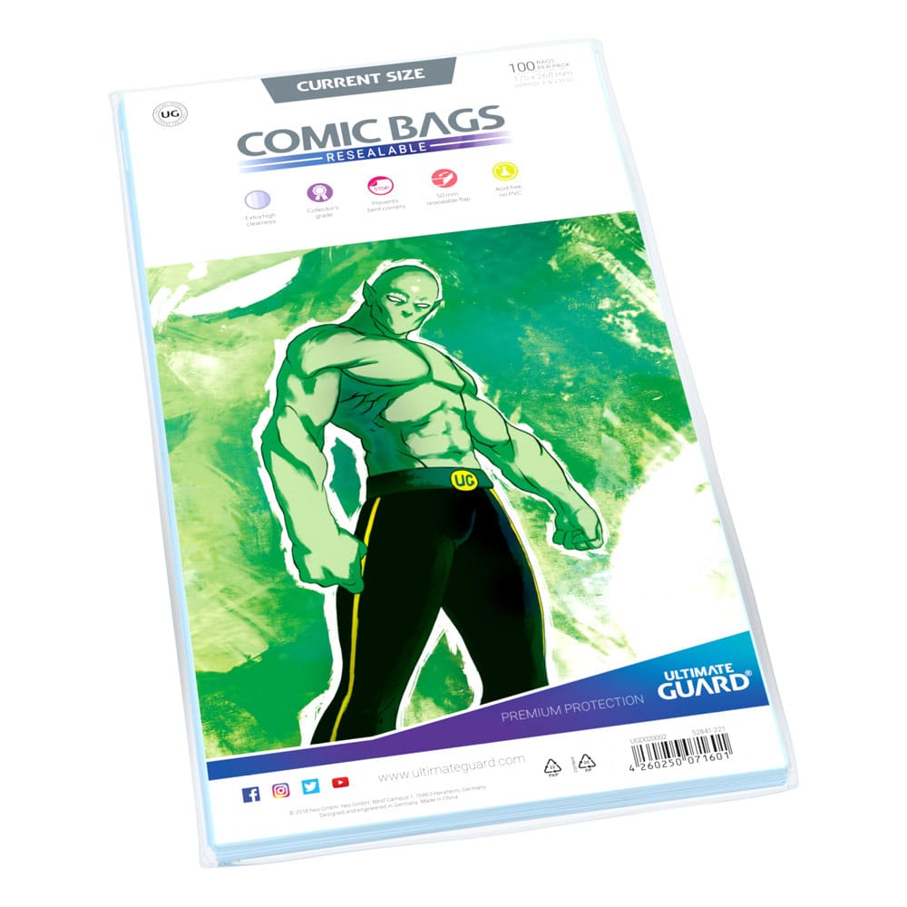 Ultimate Guard Comic Bags Resealable (100) - Current Size – Bild 2