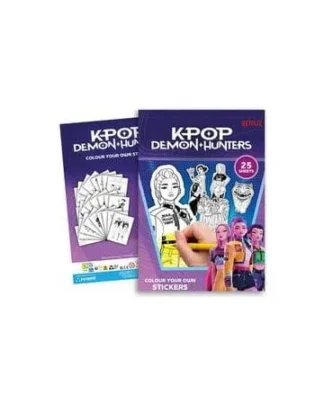 KPop Demon Hunters Sticker Ausmalbuch A4 Display (20)