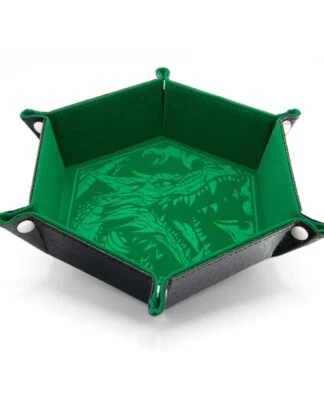 CritStones Faltbarer Würfelteller Dragon Skin Edition Green