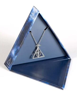 Harry Potter: Deathly Hallows drehende Halskette Geschenkset (Silberfarben)
