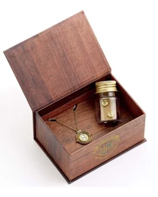 Harry Potter: Hermoine Potions Time Turner Halskette und Ohrringe Geschenkset (Goldfarben)