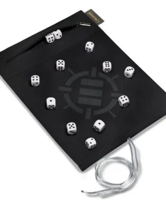 Enhance Tabletop-Zubehör Roll on a Scroll Würfel und Würfelmatte Weiß