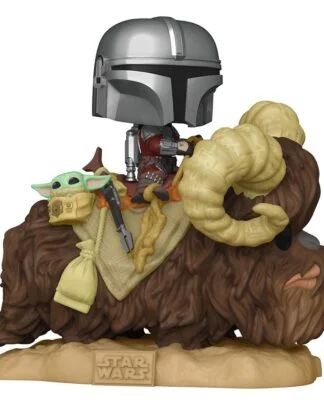 Star Wars The Mandalorian POP! Deluxe Vinyl Figur The Mandalorian on Wantha with Child in Bag 9 cm