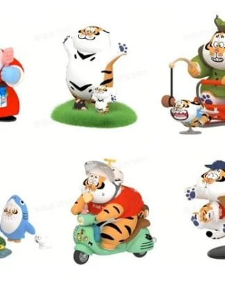 Alexander The Fat Tiger Blind Box Minifiguren Tiger Cub Diaries Display (8)