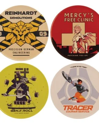 Overwatch Untersetzer 4er-Pack bedrucktes Metall