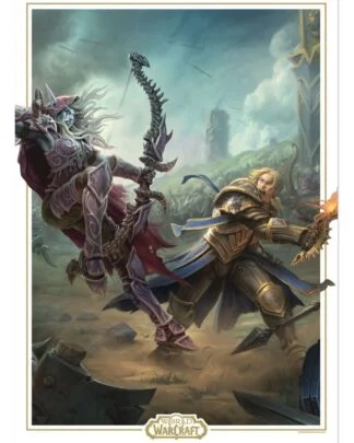 World of Warcraft Kunstdruck Sylvanas vs Anduin Wrynn Limited Edition 42 x 30 cm