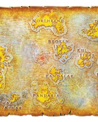 World of Warcraft Replik Metal Map of Azeroth Limited Edition 12 x 18 cm